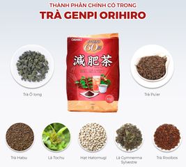 [Nhập khẩu] Trà Orihiro Genpi Tea Hỗ Trợ Giảm Mỡ Bụng - Tăng Cường Trao Đổi Chất, Duy Trì Cân Nặng Lành Mạnh (60 Gói)