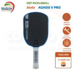 Vợt pickleball Joola Gen 5 Agassi Pro V Andre Agassi Royal Blue, mặt nhám carbon cao cấp, bản 16mm