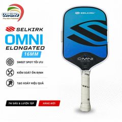 Vợt Pickleball Selkirk OMNI Elongated, lõi tổ ong, bản 16mm, mặt nhám carbon T700, màu xanh đen