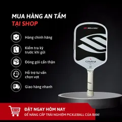 Vợt Pickleball Selkirk OMNI Elongated, lõi tổ ong, bản 16mm, mặt nhám carbon T700 n màu trắng đen