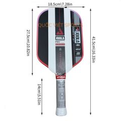 Vợt Pickleball Joola Pro IV Colorway Limited lõi tổ ong , dày 16mm, mặt vợt nhám carbon hàng siêu cấp