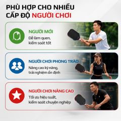 Vợt Pickleball Joola Pops, RALLY ROCKET PRO V (Gen 5) bản 16mm, mặt carbon nhám, hàng siêu cấp