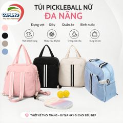 Balo thể thao, túi xách đựng vợt pickleball nữ, chất ni lông chống nước nhẹ, kích thước 39x18x36 cm