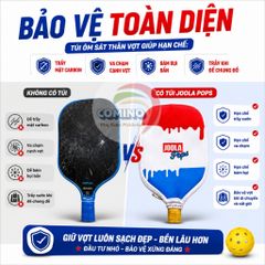 Vợt Pickleball Joola POPS, mặt nhám Carbon T700,16mm , lõi tổ ong trợ lực siêu cấp , nội địa trung