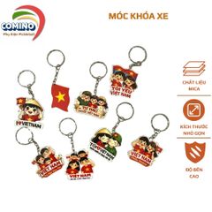 Móc khóa xe, móc chìa khóa chất liệu mica làm quà tặng, đồ lưu niệm (hình ngẫu nhiên)