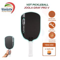 Vợt Pickleball JOOLA Graf Pro V (JOOLA Gen 5),bề mặt nhám carbon, lõi tổ ong - dày 16mm, tay cầm êm