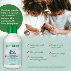 Childlife Bone Health – Phiên bản nước cao cấp của childlife clinical formula, hỗ trợ xương cung cấp vitamin D, sản xuất Mỹ