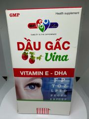 Thực phẩm Dầu Gấc Vina - Bổ sung dưỡng chất cần thiết cho mắt, tăng cường thị lực - Lọ 200 viên