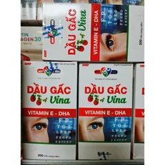 1 Hộp Dầu Gấc Vina 200 Viên – Bổ Sung Beta-Caroten, Hỗ Trợ Sáng Mắt & Chăm Sóc Thị Lực