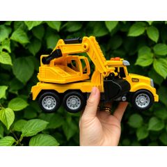 Xe xúc cẩu-Xe đồ chơi xúc cát màu vàng an toàn, phù hợp cho trẻ em