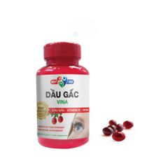 Thực Phẩm Bổ Sung Dầu Gấc Vina 200 Viên – Hỗ Trợ Tăng Cường Thị Lực, Giảm Khô Mỏi Mắt
