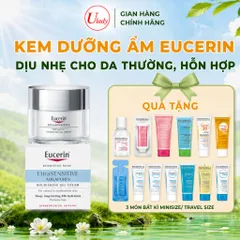 Kem Dưỡng Ẩm Eucerin Dịu Nhẹ Cho Da Thường,Hỗn Hợp 50ml-UltraSensitive AquaporinNourishingGelCream