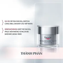 Kem Dưỡng Eucerin Dành Cho Da Lão Hoá Ban Đêm 50ml - Anti-Age Hyaluron [3X+] Filler Night Cream