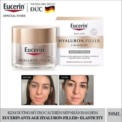 Kem Dưỡng Đêm Eucerin Giảm Nếp Nhăn Sâu & Chảy Xệ 50ml - Hyaluron Filler + Elasticity Night