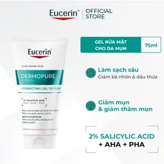 Gel Rửa Mặt Eucerin Cho Da Mụn - Dermopure Clinical Correcting Gel To Foam