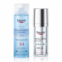 Combo Tinh chất giúp giảm dấu hiệu lão hóa 30ml&Nước tẩy trang dịu nhẹ cho da nhạy cảm Eucerin 200ml