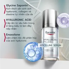 Combo Tinh chất giúp giảm dấu hiệu lão hóa 30ml&Nước tẩy trang dịu nhẹ cho da nhạy cảm Eucerin 200ml