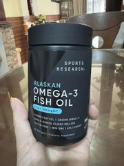Dầu cá Omega 3 Sports Research hỗ trợ tim mạch, mắt, não bộ, hộp 90 viên chính hãng Mỹ
