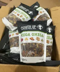 Hạt mix và trái cây sấy khô Gourmet Nut Power Up Trail Mix, Mega Omega