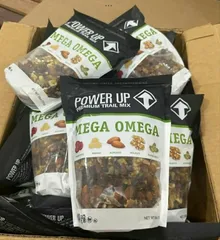 DUOC LAM BANG .Hạt mix và trái cây sấy khô DUOC DAM BAO CHAT LUONG.Gourmet Nut Power Up Trail Mix, Mega Omega.SP NHAP MY