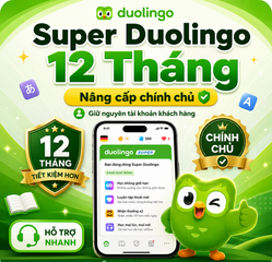 Tài Khoản Duolingo Super, Nâng Cấp Chính Chủ Giá Rẻ