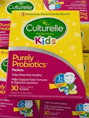 Culturelle Kids Probiotics Purely Packets 30 gói hỗ trợ hệ tiêu hóa và miễn dịch cho trẻ em từ 1 tuổi trở lên.