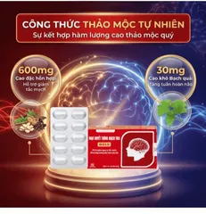 Viên uống hỗ trợ giảm nguy cơ tắc mạch, tăng tuần hoàn não Hoạt Huyết Thông Mạch Gold TW3 Foripharm (3 vỉ x 10 viên)