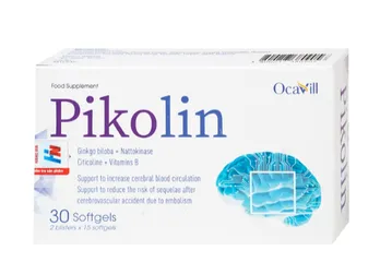 Viên uống hỗ trợ tăng tuần hoàn máu não, giảm nguy cơ hình thành cục máu đông Pikolin Ocavill (2 vỉ x 15 viên)