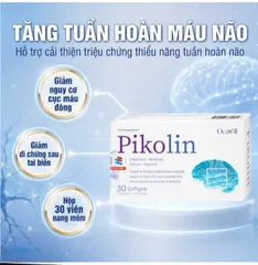 Viên uống hỗ trợ tăng tuần hoàn máu não, giảm nguy cơ hình thành cục máu đông Pikolin Ocavill (2 vỉ x 15 viên)