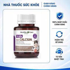 Viên Bổ Sung Canxi Healthy Care 60 Viên - Hỗ Trợ Phát Triển Xương Răng và Chiều Cao Cho Trẻ Từ 4 Tháng Tuổi Trở Lên