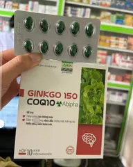 Hoạt huyết dưỡng não ginkgo150 Coq10, hộp 100 viên (hàng date mới)