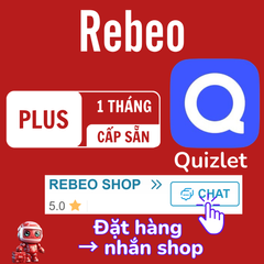 Nâng Tài Khoản Quizlet Plus 12 Tháng Tại Rebeo Shop