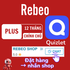 Nâng Tài Khoản Quizlet Plus 12 Tháng Tại Rebeo Shop