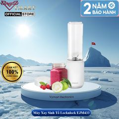 Máy Xay Sinh Tố Mini Blender LocknLock EJM433WHT 280ml - Thiết Kế Nhỏ Gọn, Công Suất 150W, Bảo Hành 2 Năm, Dễ Dàng Sử Dụng