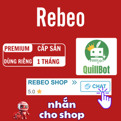 Mua Tài Khoản QuillBot Premium Cấp Sẵn 1 Tháng Tại Rebeo Shop