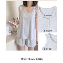 Bộ đồ ngủ, bộ đồ mặc nhà dành cho nữ có miếng đệm ngực cực mát mẻ
