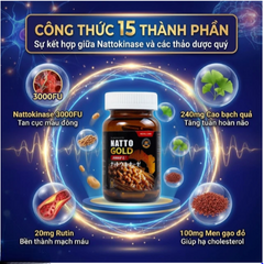 Viên uống hỗ trợ hoạt huyết, tăng cường tuần hoàn não Natto Gold 3000FU Royal Care (60 viên)