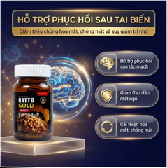 Viên uống hỗ trợ hoạt huyết, tăng cường tuần hoàn não Natto Gold 3000FU Royal Care (60 viên)