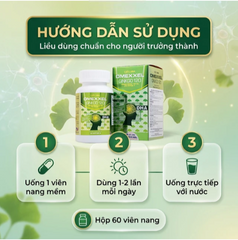 Viên uống hỗ trợ tăng tuần hoàn não, tốt cho tim mạch Omexxel Ginkgo 120 (60 viên)