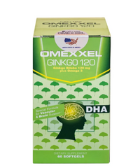 Viên uống hỗ trợ tăng tuần hoàn não, tốt cho tim mạch Omexxel Ginkgo 120 (60 viên)
