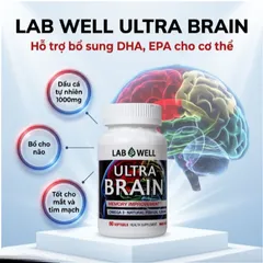 Viên uống bổ não, tốt cho mắt và tim mạch Ultra Brain Lab Well (60 viên)