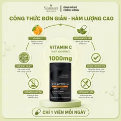 Sports Research Vitamin C 1000mg 180 Viên Nang Chay | Hỗ Trợ Chống Oxy Hóa & Tăng Cường Sức Đề Kháng | Non-GMO