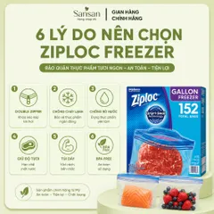 Túi Zip Trữ Đông Ziploc Gallon Freezer 152 Túi (4 Hộp x 38 Túi) 26.8 x 27.3cm Khóa Kép Double Zipper Bảo Quản Thực Phẩm
