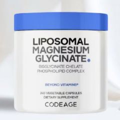 [Hàng xách tay bay Air] Viên uống Codeage Liposomal Magnesium Glycinate |240 viên| Bổ sung Magie - Hỗ trợ chức năng cơ bắp/hệ thần kinh & hệ miễn dịch