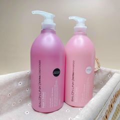 Bộ Dầu Gội Xả Salon Link Extra 1000ml, Phục Hồi Tóc Hư Tổn Sau 7 ngày, hứa tinh chất keratin và protamin B5 giúp phục hồi tóc và nuôi dưỡng sợi tóc chắc khỏe theo đúng chuẩn salon.