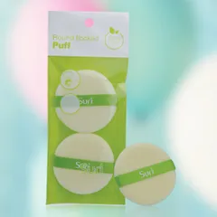 Bông phấn khô tròn siêu mịn Suri Round Flocked Puff Hàn Quốc (2 x miếng)