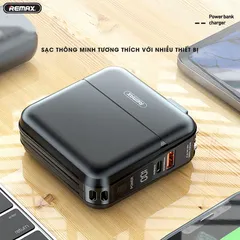 Sạc dự phòng Re Max RPP 20- Cốc sạc kiêm Pin dự phòng 15000 mAh hỗ trợ sạc nhanh PD 3.0 và QC 3.0 F