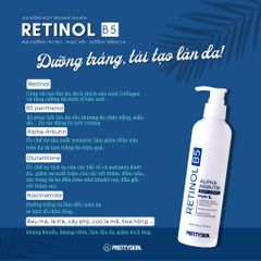 Sữa dưỡng thể Kích Trắng Ban Đêm Tái Tạo, Phục Hồi Làn Da Pretty Skin Retinol B5 Body Lotion 250ml