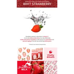 Hộp 10 miếng mặt nạ sữa dâu tái tạo phục hồi làn da hư tổn Kwailnara Strawberry Milk Mask Hàn Quốc 20gr
