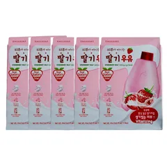 Hộp 10 miếng mặt nạ sữa dâu tái tạo phục hồi làn da hư tổn Kwailnara Strawberry Milk Mask Hàn Quốc 20gr